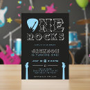 Search for one rocks 1st birthday invitations First
