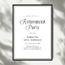 Search for retirement party invitations Black and white