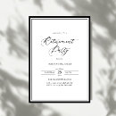 Search for retirement party invitations Black and white