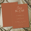 Search for terracotta wedding save the dates Modern typography