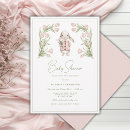 Search for pink bunny baby shower invitations Modern