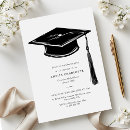 Search for white tassel graduation invitations Minimalist