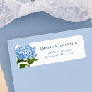 Search for hydrangea flower return address labels Blue flowers