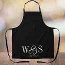 Search for wedding monogram aprons Rustic