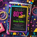Search for 80s invitations Neon glow party