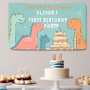 Search for dinosaur birthday banners Blue green yellow