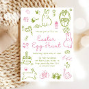 Search for easter eggs invitations Watercolor