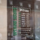 Search for store hours window decals Modern