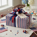 Search for stars and stripes wrapping paper Red