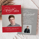 Search for red graduation invitations High school graduation
