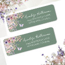 Search for spring floral wedding return address labels Bride