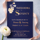 Search for modern floral 70th birthday invitations Stylish