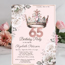 Search for floral 65th birthday invitations Flowers
