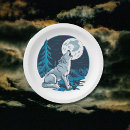 Search for howling arctic wolf Moon
