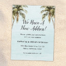 Search for palm tree moving announcement cards Watercolor