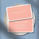 Search for peach business cards White