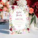 Search for bright floral bridal shower invitations Greenery