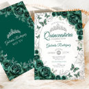 Search for green quinceanera invitations 15th birthday