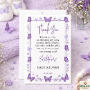 Search for purple butterfly thank you cards Baby shower