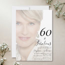 Search for sixty birthday invitations Photo overlay typography