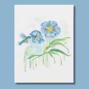 Search for blue hummingbird postcards Flower