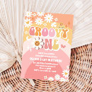 Search for groovy 1st birthday invitations Retro first birthday