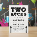 Search for rock n roll birthday invitations Black and white