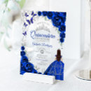 Search for blue and silver invitations For her