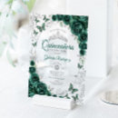 Search for emerald green quinceanera invitations 15th birthday