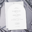 Search for plain white wedding invitations Black and white