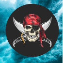 Search for black skateboard stickers Pirate