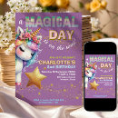 Search for unicorn 2nd birthday invitations Kids