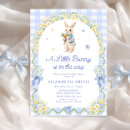 Search for floral bunny invitations Blue