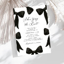 Search for bow bridal shower invitations Black and white