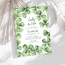 Search for lucky in love bridal shower invitations Green