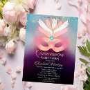 Search for burgundy masquerade party invitations Elegant