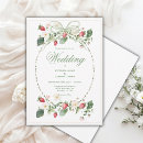 Search for strawberry wedding invitations Greenery