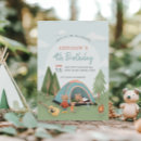 Search for boy bear birthday invitations Camping birthday party