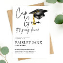 Search for going to college party invitations Black and white