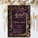 Search for gold frame bridal shower invitations Roses