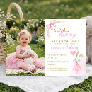 Search for some bunny is turning 1 invitations Baby girl