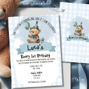 Search for beary 1st birthday invitations First birthday boy