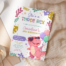 Search for girl dinosaur birthday invitations For kids