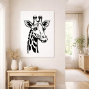 Search for black and white giraffe posters Nature