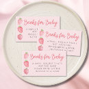 Search for baby shower book insert Pink