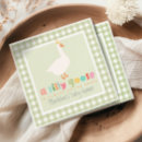 Search for green and white checkered napkins For her