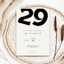 Search for 29th birthday invitations Black and white