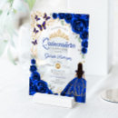 Search for royal blue gold quinceanera invitations 15th birthday