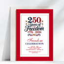 Search for freedom party invitations Red white blue