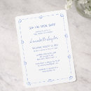 Search for seashells invitations Hand drawn